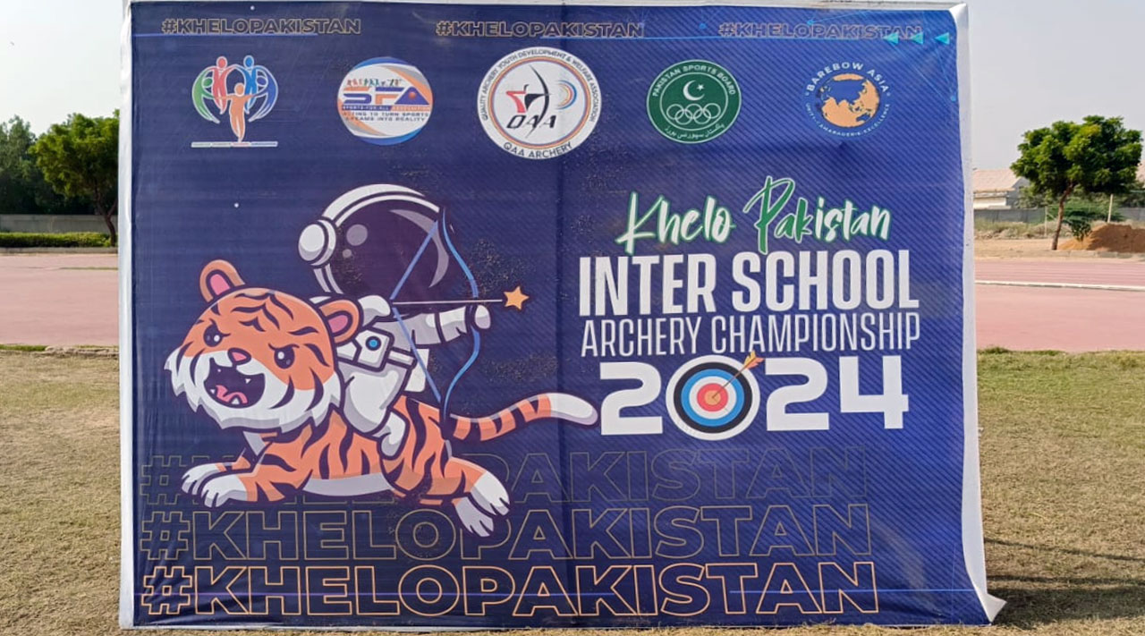 Banner of Khelo Pakistan Archery championship