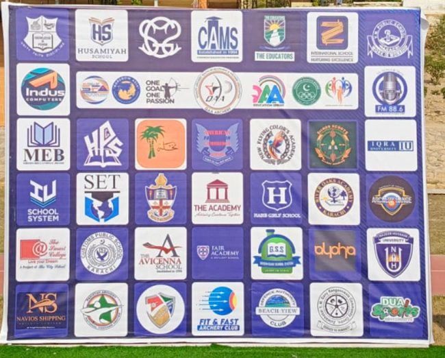 Schools logos participating: "Unity in diversity: Logos of participating schools and institutions in the championship.